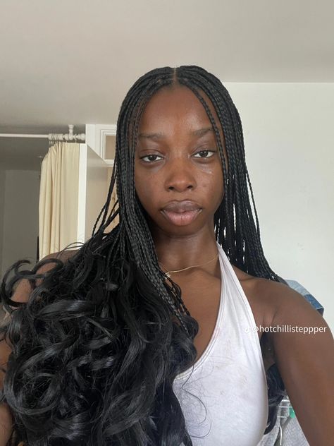 Braided Hairstyles For Natural Hair, Angel Braids, Drop Braids, Pick And Drop Braids, Latest Braided Hairstyles, Hairstyles For Natural Hair, Braids Ideas, French Curl, Y2k Hairstyles