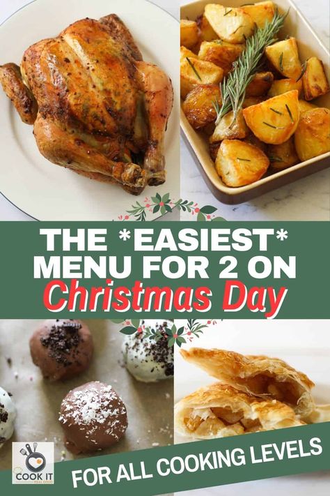 Christmas Dinner For One, Easy Christmas Dinner Menu, Christmas Dinner For Two, Christmas Dinner Recipes, Pomegranate Cocktails, Hanukkah Dinner, Easy Christmas Dinner, Game Hens, Sprout Salad