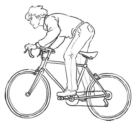 Boy Animation, Bicycle Sketch, Learn Animation, Bike Drawing, Animation Storyboard, Illustration Series, Animation Sketches, Animation Tutorial, Motion Design Animation