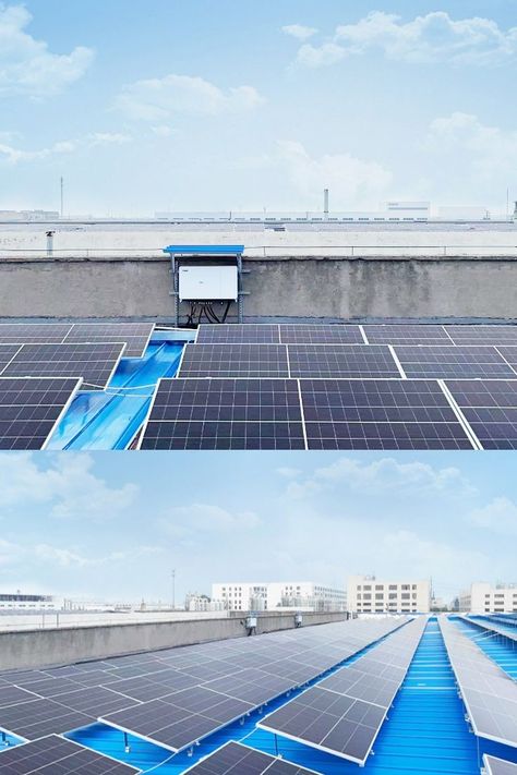 ⚡#Solarinverter always plays a backbone role in the whole PV system, as well as in the below 1.2MW commercial rooftop #solarpower plant in Jiangsu, China, which has been running efficiently and stably for over half a year. 👉More about the project: http://www.invt-solar.com/default.asp?id=7691 #solarenergy #rooftopsolar Pv System, Solar Power Plant, Solar Inverter, Roof Solar Panel, Power Plant, Solar Energy, The Project, Solar Power, A Year