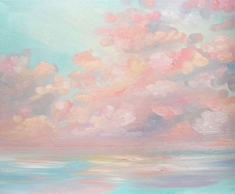 Pastel Paintings Aesthetic, Pastel Artist Aesthetic, Pink And Blue Sky Painting, Pastel Cover Photo, Dreamy Pastel Aesthetic, Pastel Clouds Painting, Pastel Landscape Background, Pastel Core Aesthetic, Pastel Pink And Blue Aesthetic