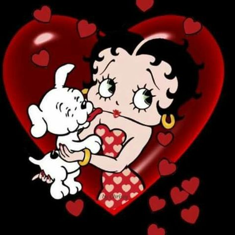 Betty Boop Pfp, Betty Boop Dog, Betty Boop Comic, Betty Boop Posters, Sentimental Art, Betty Boop Tattoos, Betty Boop Classic, Betty Boop Art, Betty Boop Cartoon