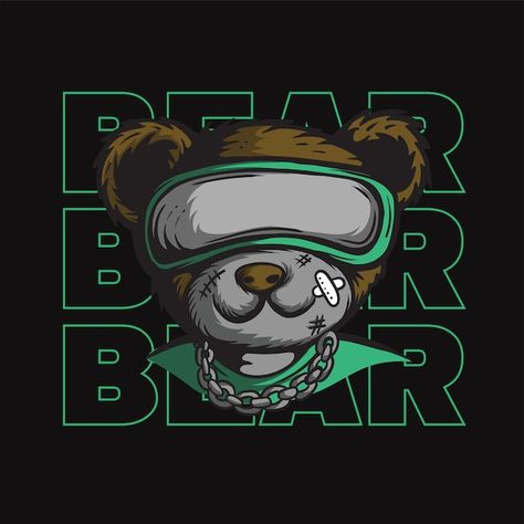 Bear Graphic Design Illustration, Bear T Shirt Design, Dtf Shirt Design, T Shirt Printing Design Ideas, Vintage Graphic Design Shirt, Tshirt Print Ideas Graphic Tees Shirt Designs, T Shirt Graphic Design Ideas, Clowns Wallpaper, Graphic T-shirt Design