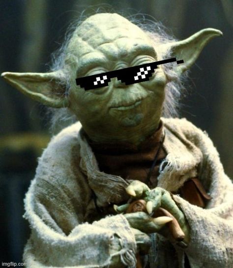 Star Wars Yoda Deal With It Sunglasses, Fear Leads To Anger, Obi One, Yoda Quotes, Yoda Meme, Yoda Funny, Star Wars Yoda, Birthday Meme, Star Wars Humor