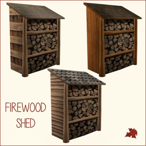 Riekus13 — Firewood Shed Sims 4 Cc Cabin Furniture, Sims 4 Forest Cc, Sims4 Exterior, Sims 4 Rustic Cc, Sims Cottagecore, The Sims 4 Pack, Sims Challenge, Sims 4 Decades Challenge, Sims Medieval