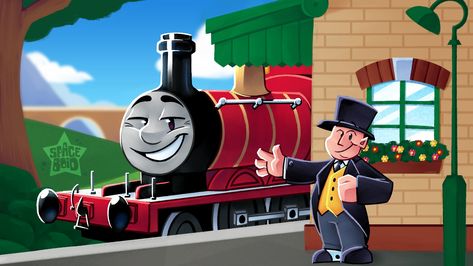 Thomas And Friends Fanart, Friends Fanart, Red Engine, Friends Art, Pbs Kids, Thomas The Train, Thomas The Tank, Thomas The Tank Engine, Thomas And Friends