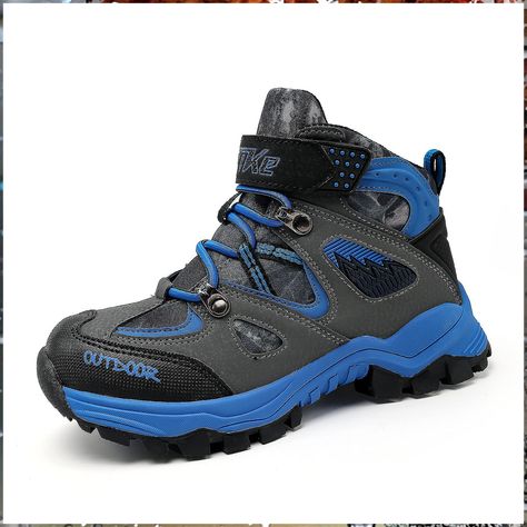 Kids Hiking Boots Boys Girls Outdoor Walking Climbing Sneaker Comfortable Non-Slip Snow Shoes Hiker Boot Antiskid Steel Buckl Boys Hiking Boots, Kids Hiking Boots, Kids Hiking, Boys Winter Boots, Boys Snow Boots, Kids Winter Boots, Girls Winter Boots, Warm Winter Boots, Kids Snow Boots