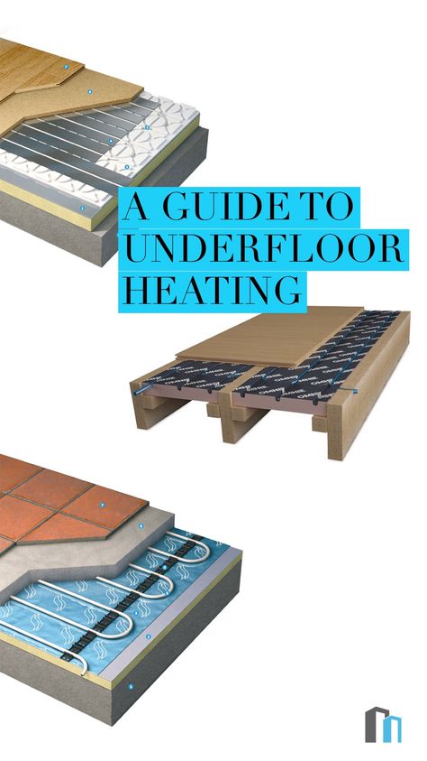 Electric Floor Heating System, Underfloor Heating Flooring, Radiant Floor Heating Diy, Heated Bathroom Floors, House Heating Ideas, In Floor Heating, Heated Bathroom Floor, Heated Flooring, Underfloor Insulation