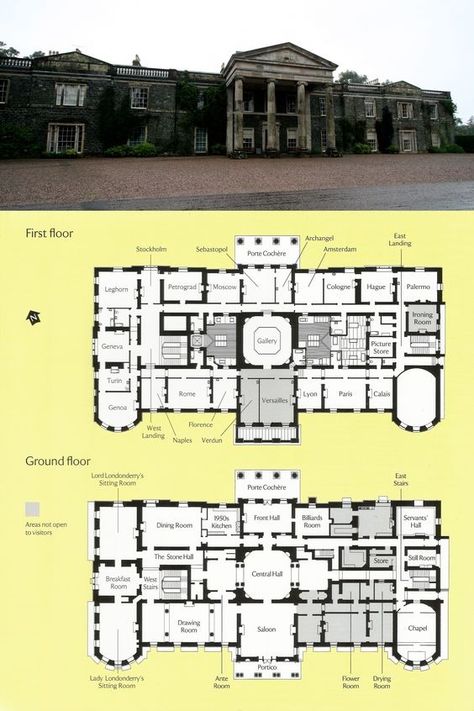 19th Century House Plans, 19 Century House, British Manor House Floor Plans, Mount Stewart House, 19th Century House Interior, British House Plans, British Mansion, Mount Stewart, Manor House Plans