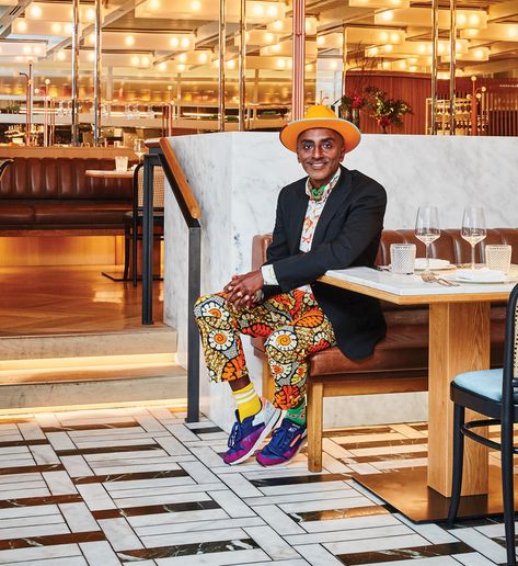 Take a Tour of Marcus Samuelsson’s Montreal Restaurant Marcus Samuelsson, Sketch London, Food Network Magazine, Anthony Bourdain, 2025 Vision, Celebrity Chefs, Art Business, Restaurant Recipes, South Of France