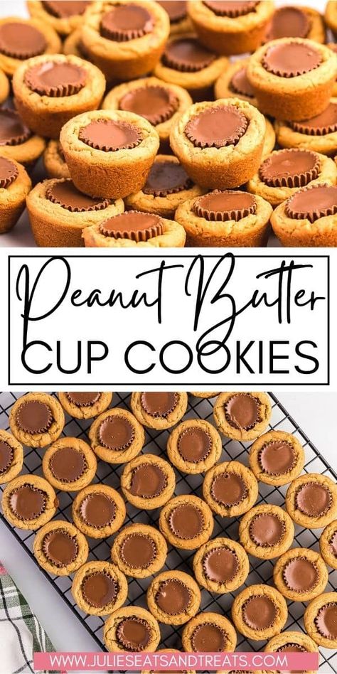 Reese Cup Cookies, Soft Chewy Peanut Butter Cookies, Reeses Cookies, Cup Cookies, Cheesy Appetizer, Reese's Peanut Butter Cups, Peanut Butter Blossom Cookies, Peanut Butter Cup Cookies, Chewy Peanut Butter Cookies