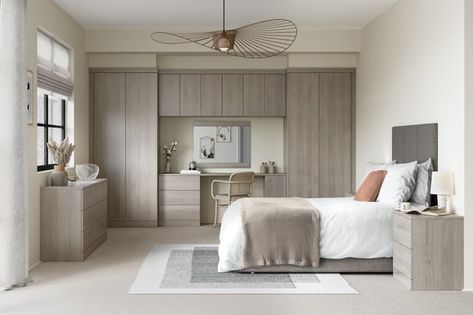 Built In Dressing Table, Bedroom Furniture Uk, Fitted Bedroom Furniture, Minimal Modern Design, Transforming Furniture, Fitted Bedrooms, Fitted Wardrobes, Wardrobe Furniture, Wardrobe With Dressing Table