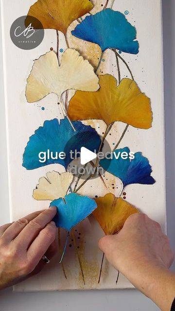 AB Creative on Instagram: "Make ELEGANT Gingko Art using REAL Leaves! 😮
Let me know in the comments if you liked it! 💕
The FULL Tutorial is linked in Bio + Story OR SEARCH ‘AB Creative’ on YT ▶️!
.
The Piece is for sale on my Website: www.abcreativeofficial.com" Crafts With Ginko Leaves, Using Leaves In Art, Gingko Leaves Art, Gingko Leaf Art, Diy Leaf Art, Gingko Art, Ginkgo Art, Ginko Leaves, Ginko Biloba