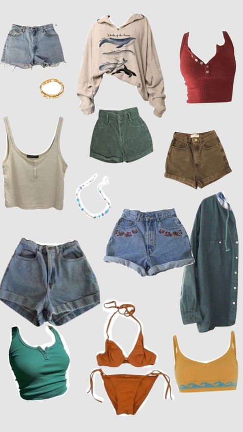 Cute Outfits Italy, Hot Summer Days Outfit, Summer Outfits 100 Degrees, Portland Fashion Summer, Cottage Core Aesthetic Outfit Summer, Cute Summer Fashion, 80s Inspired Outfits Summer, Visiting Colleges Outfit, What To Wear In 55 Degree Weather