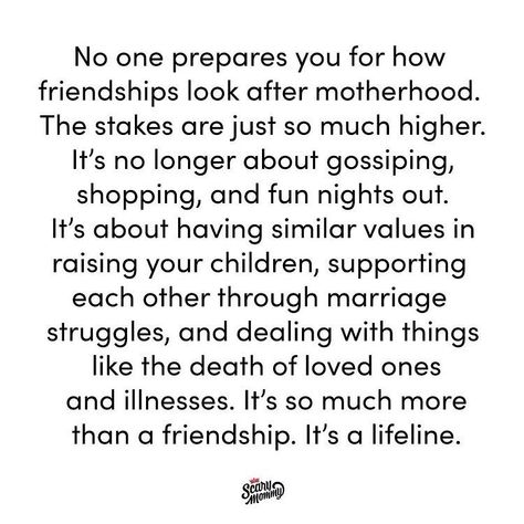 Friends Who Love Your Kids Quotes, Friendship Quotes For Kids, Supportive Friends Quotes, Marriage Struggles, Friends Change, Becoming A Mom, Support Quotes, Friend Poems, Many Friends