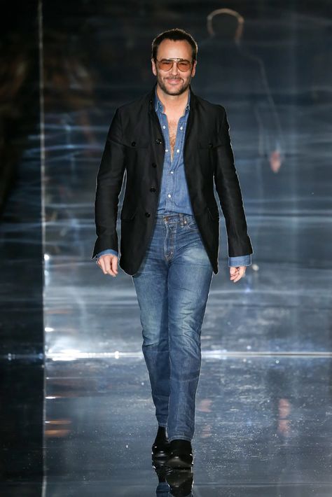 Fashion Designers’ Denim Pick: Tom Ford, Ralph Lauren and More | Vogue Josephine Le Tutour, Tom Ford Gucci, Tom Ford Men, Double Denim, 2015 Fashion, Spring Summer 2015, New Classic, Looks Style, London Fashion Week