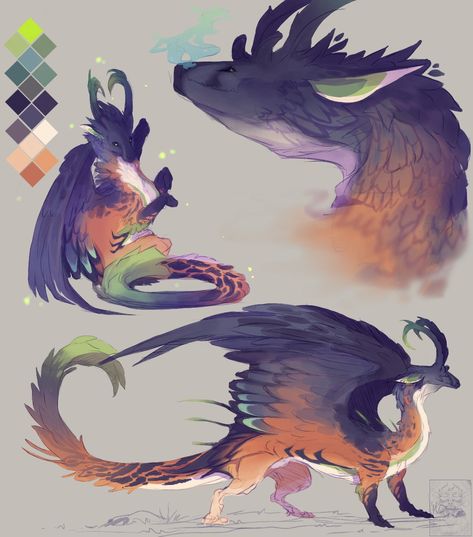 Fluffy Dragon, Dragon Project, Dragon Designs, Mythical Creatures Fantasy, Me Design, Canine Art, Creature Drawings, Fantasy Creatures Art, Anime Animals