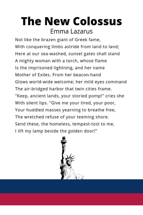 Emma Lazarus, Patriotic Poems, Patriotic America, The New Colossus, Usa Patriotic, Famous Americans, Truth Hurts, American Patriot, Interesting History