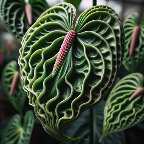 The 9 Rarest Anthurium Plants IN THE WORLD! So Beautiful! Cool Looking Plants, Rare Tropical Plants, Rare Indoor Plants, Unusual Houseplants, Rare House Plants, Anthurium Metallicum, Anthurium Care, Weird Flowers, Anthurium Vittarifolium