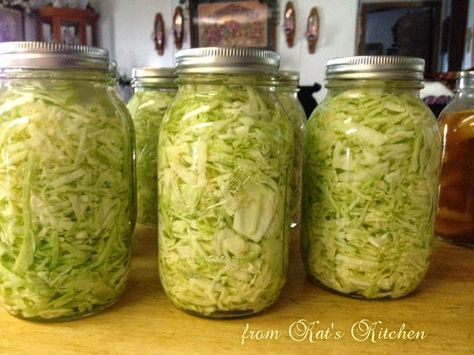 Canning Sauerkraut, Canning Cabbage, Sour Kraut, Homemade Sauerkraut, Sauerkraut Recipes, Fermented Vegetables, Garden Vegetable, Preserved Lemons, Hope You