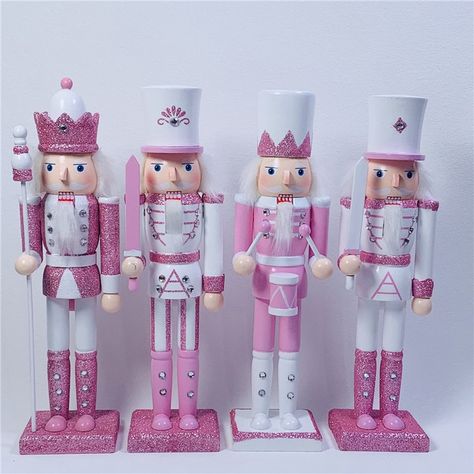 Pink Series 30CM Nutcracker Soldier Puppet Add a whimsical twist to your holiday décor with our Pink Series 30CM Nutcracker Soldier Puppet! Standing tall and proud, this charming puppet features festive pink hues and intricate details that capture the imagination. Perfect for display on your mantel, as a centerpiece, or as part of a holiday-themed display, it’s a unique way to celebrate the festive season. This nutcracker puppet also makes for a delightful gift, bringing joy and a splash of c... Nutcracker Pink, Pink Nutcracker, Nutcracker Soldier, Sugar Plum Fairy, Nutcracker Ballet, Sugar Plum, Santa Baby, Peg Dolls, Pink Christmas