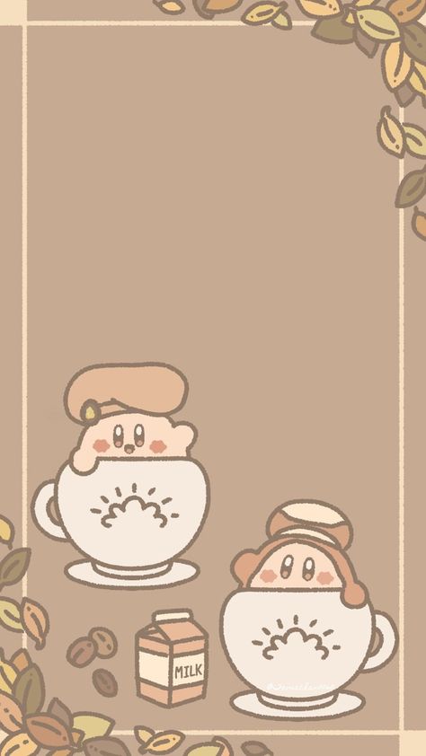 Aesthetic Cozy Wallpaper, Kirby And Friends, Kirby Cafe, Kirby Pokemon, Cafe Wallpaper, Cozy Wallpaper, Wallpaper Coffee, Helloween Wallpaper, Cocoppa Wallpaper