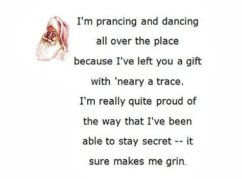 Creative Secret Santa poems with lots of catchy sayings that will bring a smile to everyones face.: Secret Santa Letter To Friends, Secret Santa Clues About Yourself, Secret Santa Clues, Secret Santa Quotes, Secret Santa Notes, Secret Santa Note, Secret Santa Messages, Secret Santa Poems, Funny Christmas Ideas