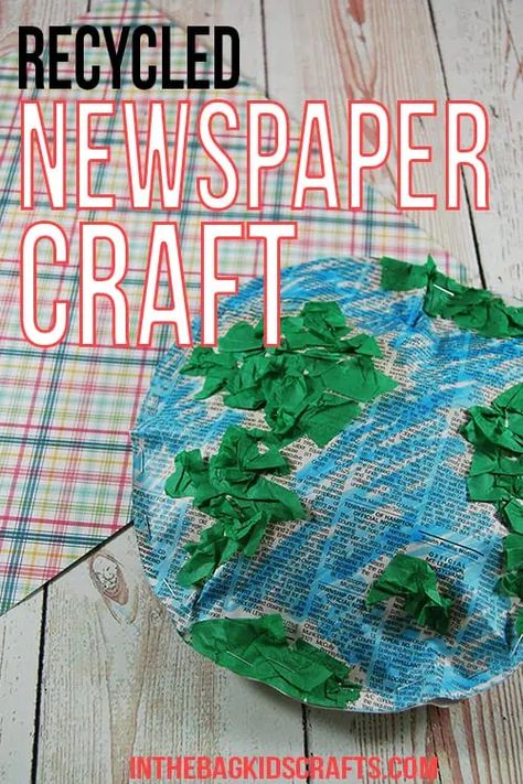 God created the world by the Word of His mouth craft Earth Day Lesson Plans, Craft With Tissue Paper, Mouth Craft, Earth Day Craft, Newspaper Craft, Recycled Newspaper, Recycle Newspaper, Earth Craft, Tissue Paper Crafts