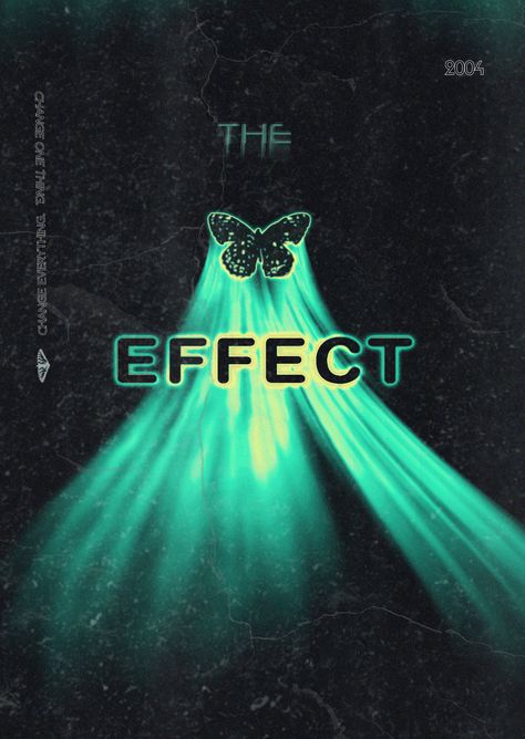 Screensaver or to Print. Rave Party Decoration. The Butterfly Effect Poster, Butterfly Effect Poster, Rave Party Decorations, Minimal Film Poster, Butterfly Movie, 90s Aesthetic Wallpaper, Colors Gradient, Neon Rave, Gradient Poster