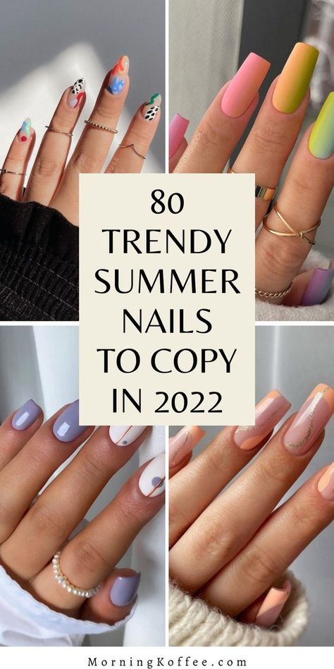 80 Trendy Summer Nails Inspiration To Copy in 2022 ~Morningko in 2022 | Summer nails, Summer nails colors designs, Nail designs summer Nail Art Designs Summer 2022, Spring To Summer Nails, Nail Art Ete 2022, White Nails With Colorful Designs, New Trendy Nails, Summer Nails2022, Trendy Nails 2022 Summer, Summer Inspired Nails, Trendy Summer Nails 2022