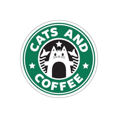 Starbucks Logo, Tumblr Stickers, Coffee Logo, Coffee Stickers, Hydroflask Stickers, Anime Stickers, Cool Stickers, Cat Stickers, Aesthetic Stickers