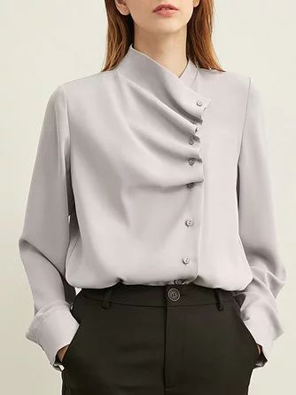 Tops - Shop Affordable Designer Tops for Women online | StyleWe Formal Dresses Long Sleeve, Dresses Date, Asymmetrical Blouse, Long Sleeve Dress Formal, Elegant Blouses, Moda Vintage, 가을 패션, Dresses Long Sleeve, Mode Inspiration