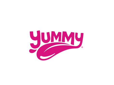 Yummy Logo by Luis Vaz  on Flickr Tasty Logo, Smart Logo, Chip Packaging, Ice Cream Logo, Food Logo Design Inspiration, Toys Logo, Kitchen Logo, Desain Editorial, Text Logo Design