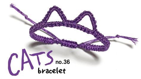 Tutorial Macramé, Diy Bracelets With String, Macrame Bracelet Tutorial, Macrame Bracelet Diy, Making Bracelets With Beads, Yarn Bracelets, Macrame Bracelet Patterns, Cat Bracelet, Bracelets Handmade Diy