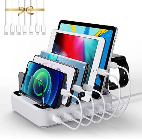 Charging Station Organizer, Phone Charging Station, Charger Station, Usb Charging Station, Iphone Charger, Apple Ios, Charging Dock, Phone Battery, Phone Charging