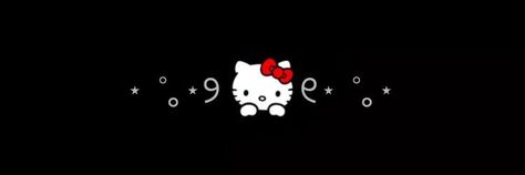 Black Hello Kitty Header, Dark Hello Kitty Widget, Hello Kitty Banner Black, Dark Hello Kitty Icons, Black Widgets Long, Hello Kitty Discord Pfp, Hello Kitty Banner Discord, Hello Kitty Header, Discord Banner Black