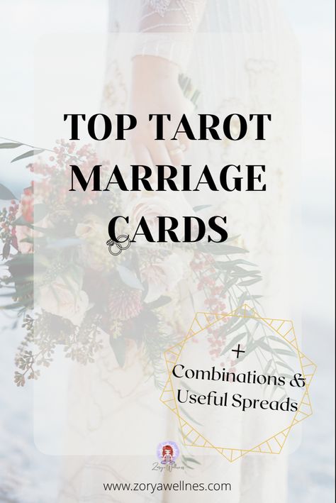 Married couple on the background with a caption top tarot marriage cards plus combinations and spreads Marriage Tarot Spread, Marriage Tarot, Beginners Tarot, Tarot Reading Spreads, Marriage Cards, Angel Oracle Cards, Free Tarot Reading, Love Tarot Reading, Tarot Book