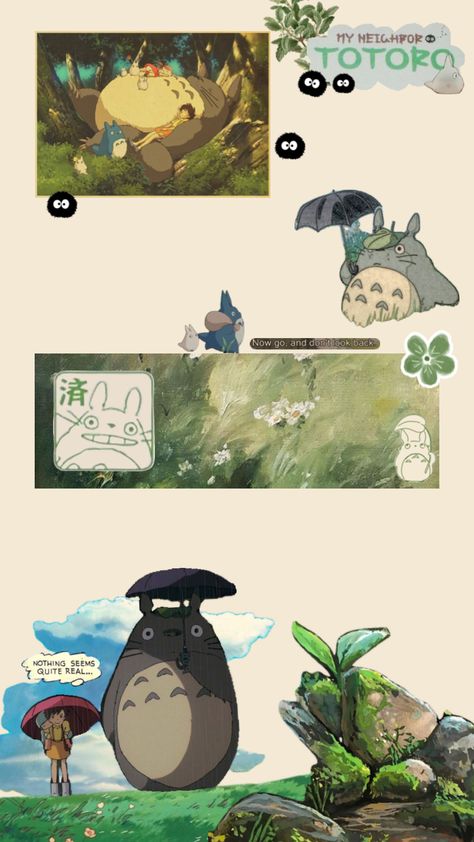 #anime #vintage #vibes #wallpaper #art #quotes #studioghibli #myneighbortotoro Totoro Art, Studio Ghibli Background, Future Wallpaper, Iphone Wallpaper Kawaii, Ghibli Artwork, Vibes Wallpaper, Studio Ghibli Art, Funny Phone Wallpaper, Iphone Wallpaper Themes