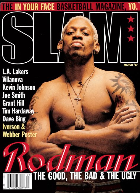 Dennis Rodman Magazine, Denis Rodman Poster, Dennis Rodman Poster, Slam Poster, Slam Basketball, Denis Rodman, Slam Cover, Sports Magazine Covers, Slam Magazine