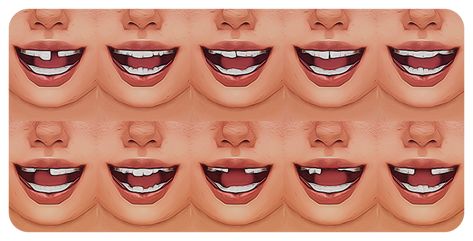 Growing Pains Child Teeth Set | Patreon Teeth Collection, Sims 4 Presets, Sims 4 Skin Details, Sims 4 Custom Content Patreon, Sims 4 Skin, Sims 4 Cas Cc, The Sims 4 Skin, Sims Packs, Sims 4 Anime