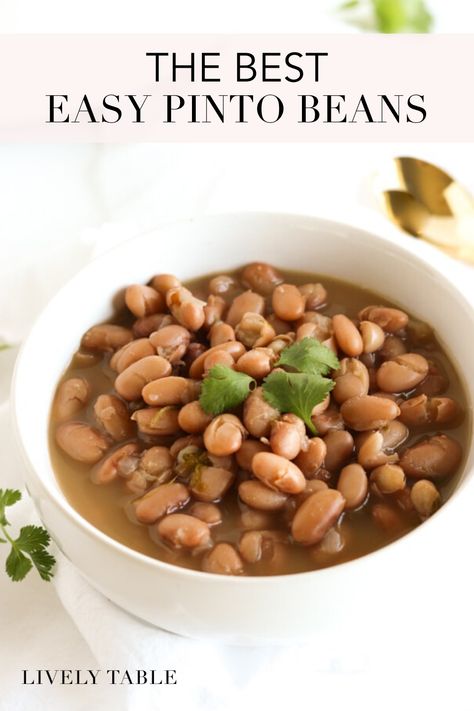 Pinto Beans From Scratch, Pinto Beans Recipe, Bbq Meals, Mexican Pinto Beans, Beans From Scratch, Pinto Bean Recipes, Healthy Side Dish, Photo Food, Beans Recipe