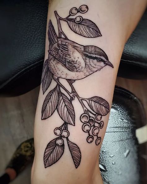 Wren Tattoo, Colorful Bird Tattoos, Bird And Flower Tattoo, Bird Tattoo Sleeves, Fairy Tattoo Designs, Full Body Tattoo, Fairy Tattoo, Tattoo Project, Time Tattoos