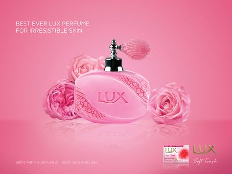 LUX Perfumed Soap Ad for Unilever on Behance Yardley Soap, Soap Advertisement, Lux Soap, Jasmine Soap, Soap Photography, Dove Soap, Jelly Soap, Clever Advertising, Exhibition Stall Design