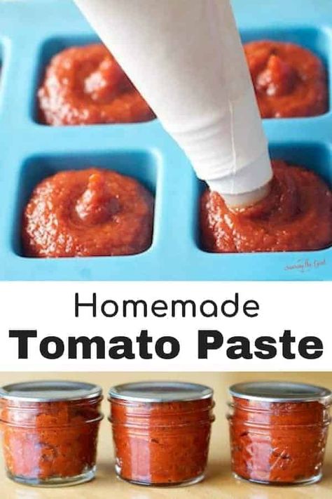 Instant Pot Tomato Paste Recipe, Tomato Preservation, Make Tomato Paste, Canning Methods, Homemade Tomato Paste, Tomato Paste Recipe, Freezing Tomatoes, Home Canning Recipes, Canning Food Preservation