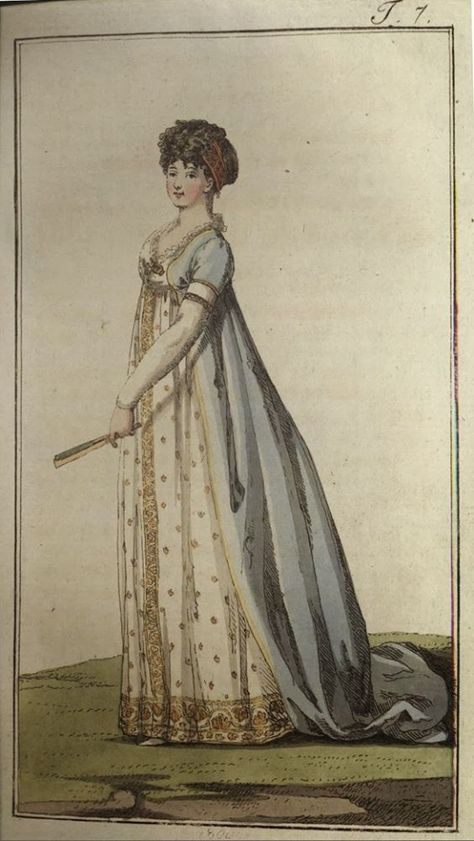 1790s Dress, 1790s Fashion, Regency Gown, Regency Era Fashion, 1800s Fashion, Fashion Illustration Vintage, Regency Dress, Regency Fashion, 18th Century Fashion