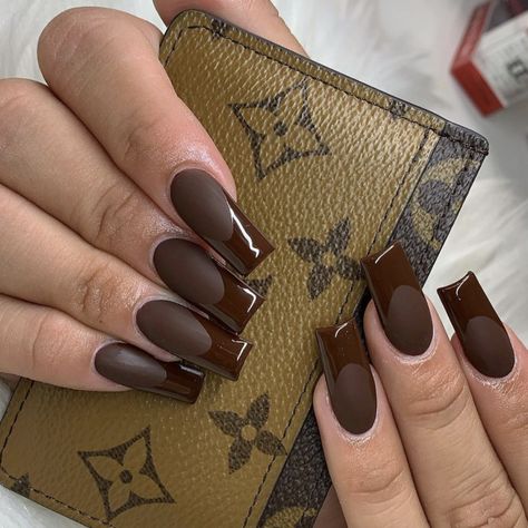 Different Shade Of Brown Nails, Nail Cam, Brown Nail, Minimal Nails, Nail Tattoo, Nails 2023, Nail Nail, Brown Nails, Shades Of Brown