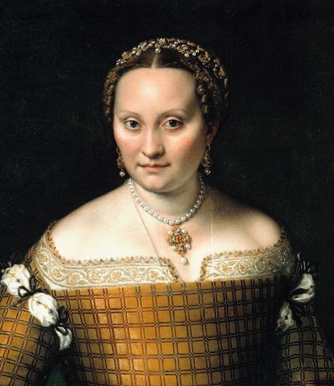 Bianca Ponzoni Anguissola, Mother of Sofonisba by Sofonisba Anguissola,1557 Agnolo Bronzino, Marie De Medici, Best Earrings, Uffizi Gallery, Hans Christian, Historical Art, Italian Art, Tempera, Historical Fashion