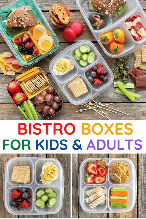 DIY protein boxes make a healthy light meal or satisfying snack for kids or grown-ups. Here are 10 bistro box ideas. Bistro Box Ideas, Protein Boxes, Charcuterie Lunch, Box Lunch Ideas, Kids Snack Box, Bistro Box, Bento Box Lunch For Kids, Snack Boxes Healthy, Lunch Ideas For Kids