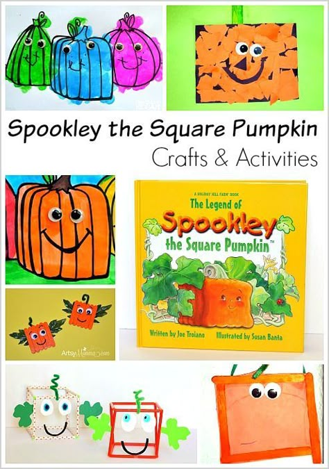 Crafts and Activities for Preschool, Kindergarten, and 1st Grade inspired by the book, The Legend of Spookley the Square Pumpkin! (Perfect for Halloween and Fall!) Spookley The Square Pumpkin Activities, Pumpkin Activities For Kids, Spookley The Square Pumpkin, Square Pumpkin, October School, Popular Childrens Books, October Activities, Pumpkin Activities, Fall Kindergarten