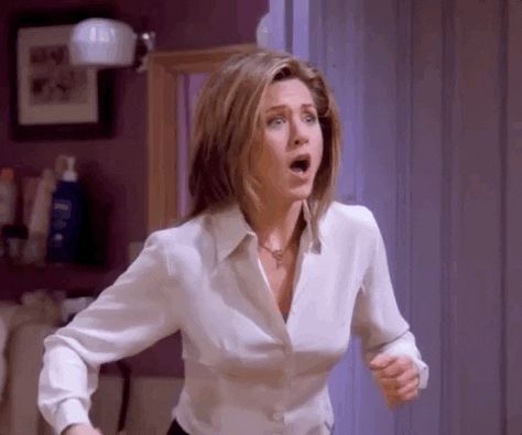 via GIPHY Season 1 Friends, Speech Pictures, Rally Games, Cinemagraph Gif, Friends Season 1, Friends Season, Friends Gif, Rachel Green, Work Memes